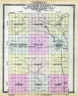 Davison County Outline Map, Davison County 1909